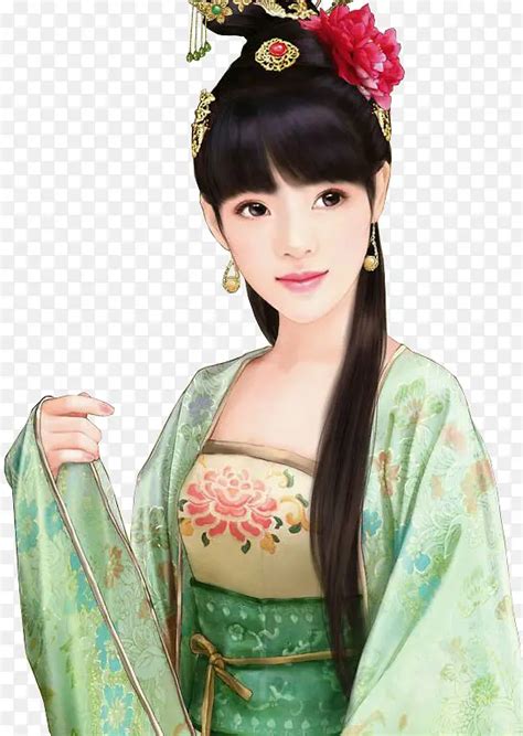 温柔绿色古装头像女生