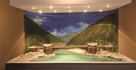 甘孜州博物馆甲居藏寨模型-机械模型-半景画-工业模型-成都市广刻文化传播有限公司
