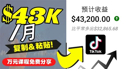 2022抖音国际版Tiktok赚钱项目：每天上传一个视频就轻松月入$43200_阳叔网创