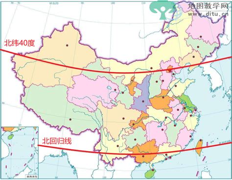 中国地图经纬线图片