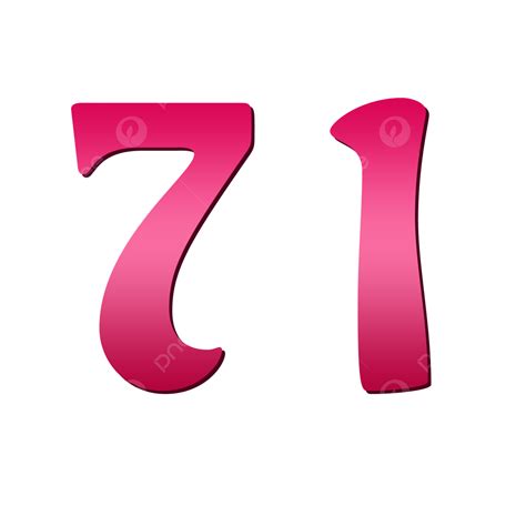 Number 71 PNG, Vector, PSD, and Clipart With Transparent Background for ...