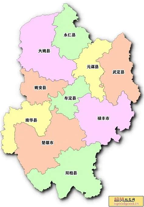 楚雄地图 - 图片 - 艺龙旅游指南