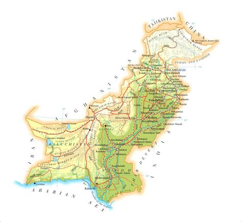 巴基斯坦政区图 - 巴基斯坦地图 - 地理教师网