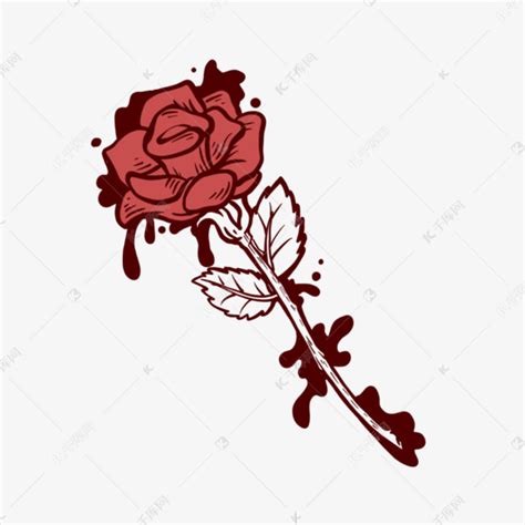 血玫瑰花图片