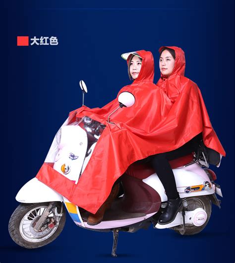 防暴雨雨衣加厚成人骑行电动车雨衣双人三人亲子雨披电动摩托车_虎窝淘