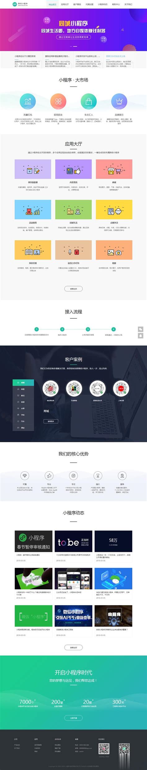 广告代理项目展示响应式网站模板免费下载html - 模板王