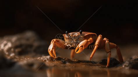 寄居蟹在沙滩砾石上爬行高清图片下载-正版图片507050638-摄图网