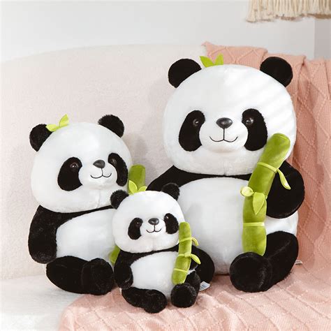 抖音同款竹筒熊猫玩偶抱竹子熊猫变身毛绒玩具国宝大熊猫生日礼物-阿里巴巴