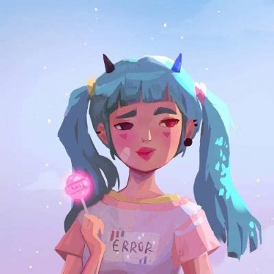 彩绘头像温柔女生