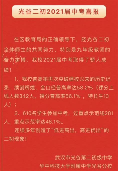 2023年武汉各初中学校中考成绩升学率一览_小升初网