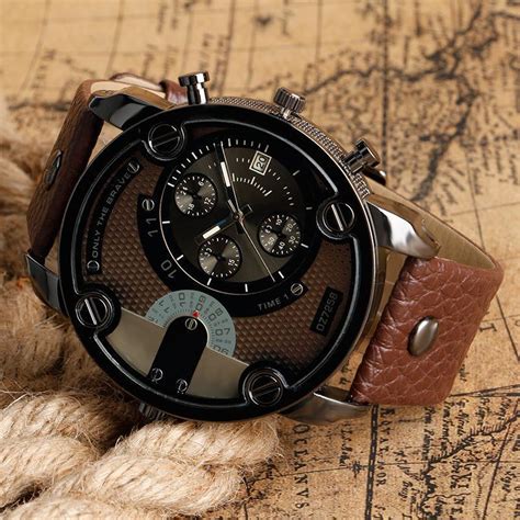 DZ男士手表 时尚大表盘 欧美风格钢带手表运动 皮带石英手表 代发-阿里巴巴