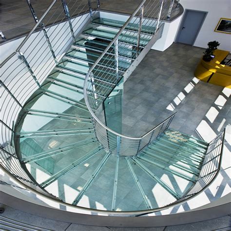 玻璃踏步楼梯,工厂定制楼梯,圆弧玻璃楼梯 室外弧梯-阿里巴巴
