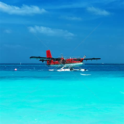 宁静技术水上飞机马尔代夫海景高清图片下载-正版图片501987002-摄图网