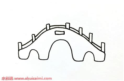 20座桥的画法简笔画 一座简单的桥怎么画 | 抖兔教育