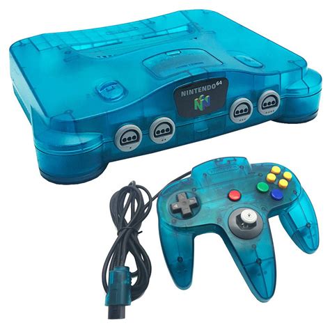 Ice Blue Nintendo 64 Console System- N64 (Refurbished) - Walmart.com ...