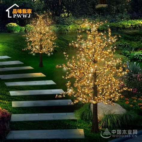 一组好看的led景观树灯效果图片赏析-中国木业网