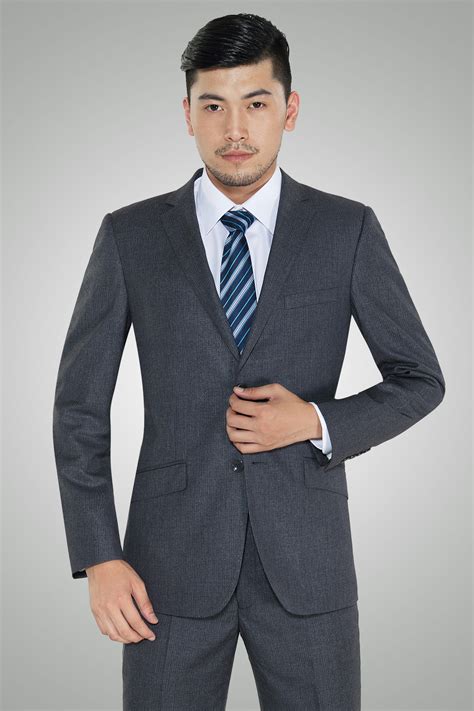 厂家直接订做秋冬男西装商务男套装西裤灰色西服休闲西装外套定制-阿里巴巴