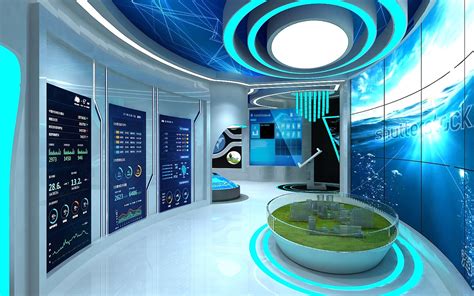科技未来企业文化展厅公司展厅3d效果图设计|三维|其他三维|思海设计 - 原创作品 - 站酷 (ZCOOL)