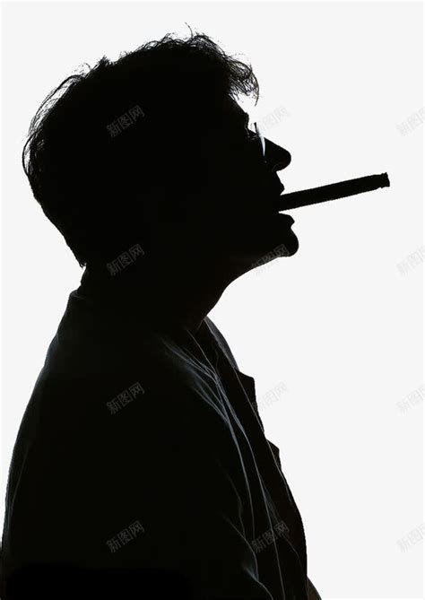 剪影抽烟的男人png图片免费下载-素材7ziqqgegj-新图网