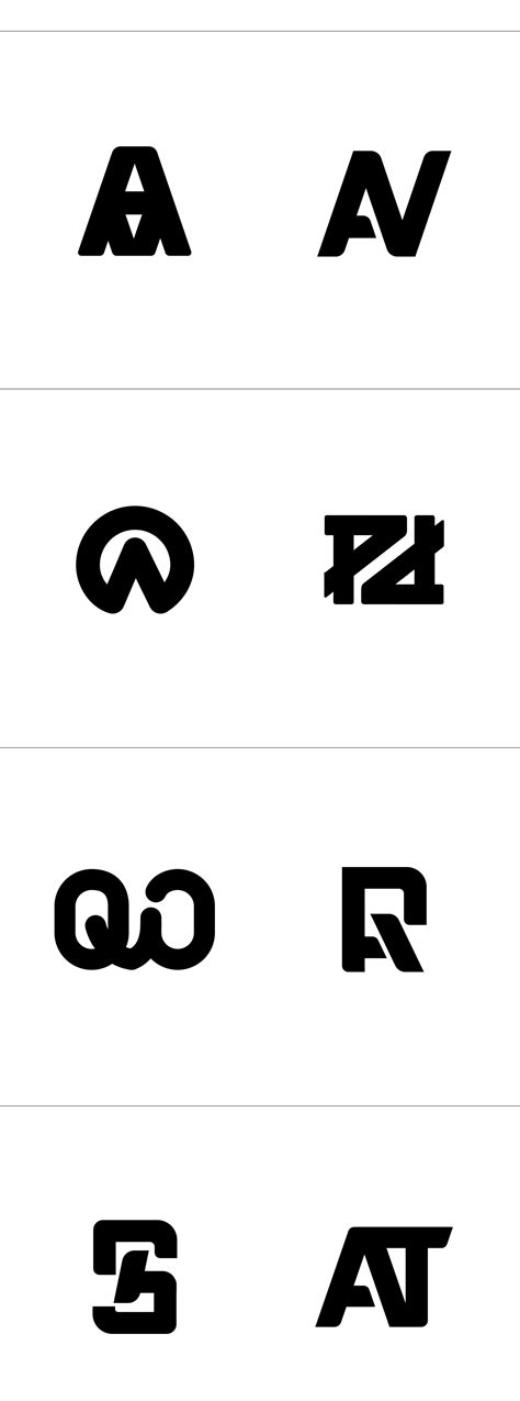 9种字母组合创意设计案例灵感：可在线编辑-教程-UICN用户体验设计平台