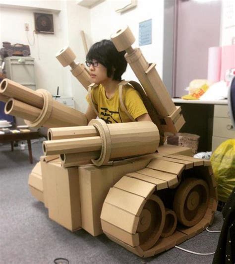 DIY手工自制坦克用废纸如何制作