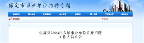 2023年河北省保定望都县乡镇事业单位招聘40人公告