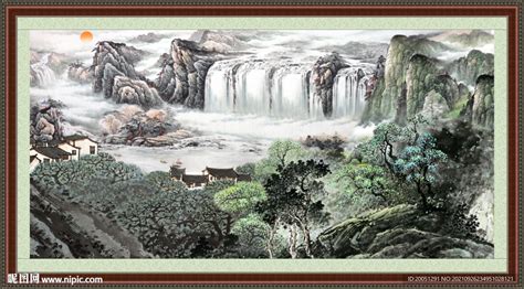 高山流水图图片