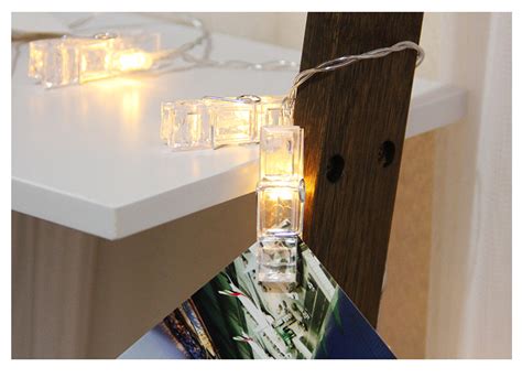 LED创意夹子灯串少女心透明照片墙节日彩灯圣诞灯夹USB新年装饰 ...