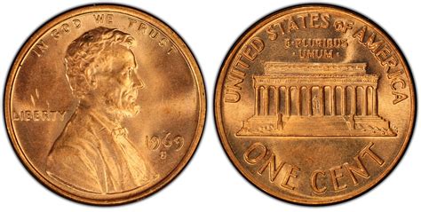 Images of Lincoln Cent (Modern) 1969-S 1C, RD - PCGS CoinFacts
