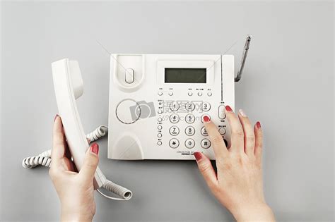白色的电话座机高清图片下载-正版图片500109657-摄图网