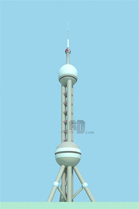 东方明珠电视塔3dmax 模型下载-光辉城市