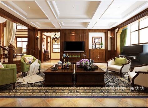 商丘美巢装饰-150平米三居中式风格-谷居家居装修设计效果图