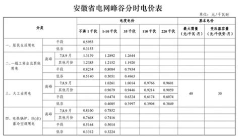 代理购电工商业用户电价表（5月份）_舒城县人民政府