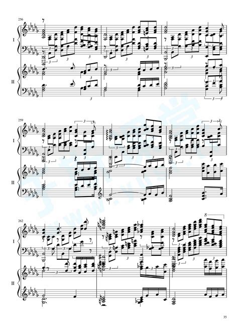 帕格尼尼主题狂想曲钢琴谱-11~18变奏-拉赫马尼若夫-看乐谱网