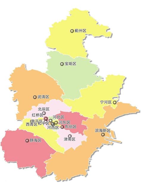 天津市区划分地图（天津6区高清地图） - 生活 - 布条百科