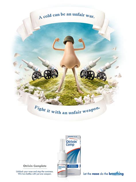 Otrivin 鼻塞通鼻喷剂广告创意（平面与视频广告），鼻通后气流威力无边-上海营销策划公司-尚略