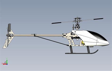 HK-450RC遥控直升飞机图纸-SW、STEP、SAT格式__模型图纸下载 – 懒石网