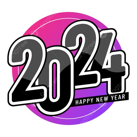 Gradient Black 2024 New Year, Gradient, 2024, New Year PNG and Vector ...
