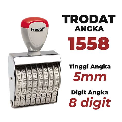 Jual Stempel Trodat Angka 1558 - 8 Digit 5 mm | Shopee Indonesia
