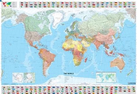 Office Michelin Michelin Map The World 13701 Laminated, Rolled Maps ...