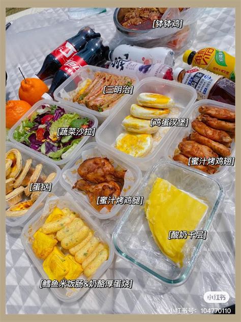 野餐必备食物物品清单（主食、饮料、水果）