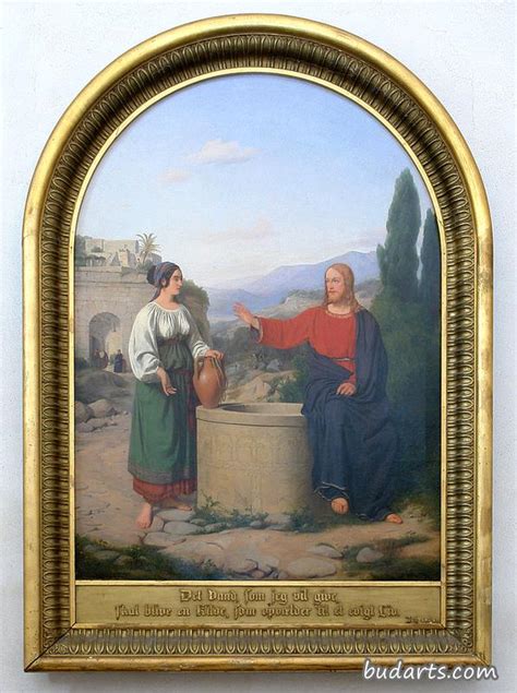 亨利·马丁的《基督与撒玛利亚女人》高清油画大图下载-Henri-Martin代表作-圣母、女士(女人)类别绘画-世界名画大全-中艺名画下载