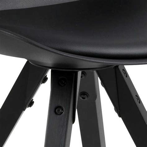 Kėdė PETANGE Juodos spalvos stiliaus palėpės viduje actona, modelis ...