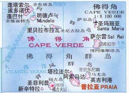 佛得角地图图片