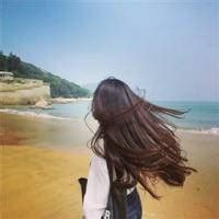 甜美女生头像蓝色系大海