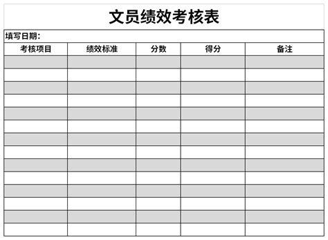 文员绩效考核表下载_文员绩效考核表格式下载-华军软件园