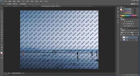 Photoshop教程：一分钟教你如何快速制作满屏水印