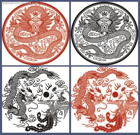 中国传统龙纹图案矢量PNG图片素材下载_中国PNG_熊猫办公