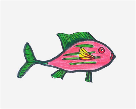 8岁简笔画教程 热带鱼的画法图解（一年级下册学画画） - 有点网 - 好手艺