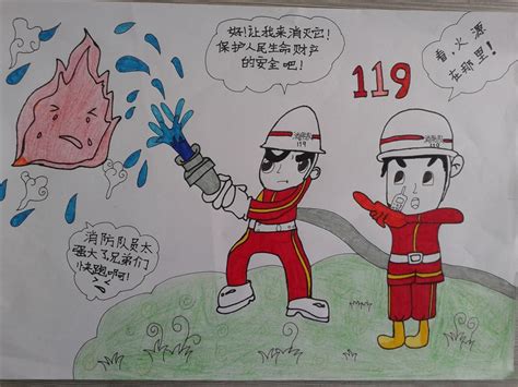 消防的绘画简单,消防员简笔画_大山谷图库